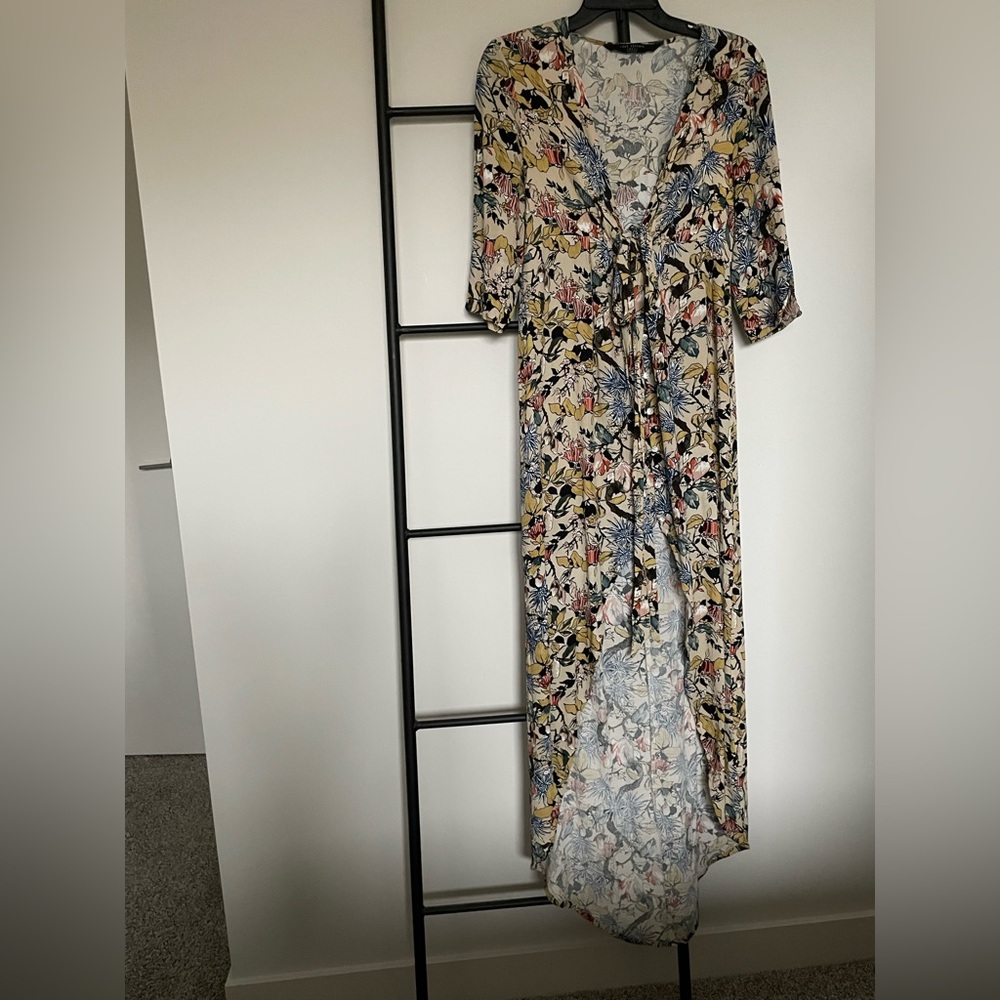 Knot Sisters Floral Low Cut Dress